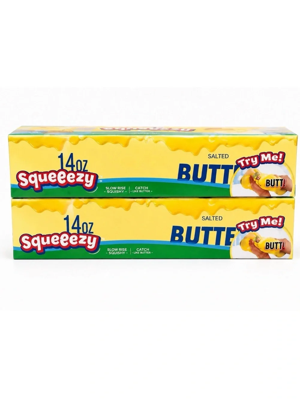 NEW! Squeeezy Salted Butter Squishy Fidget Toy Set of 2